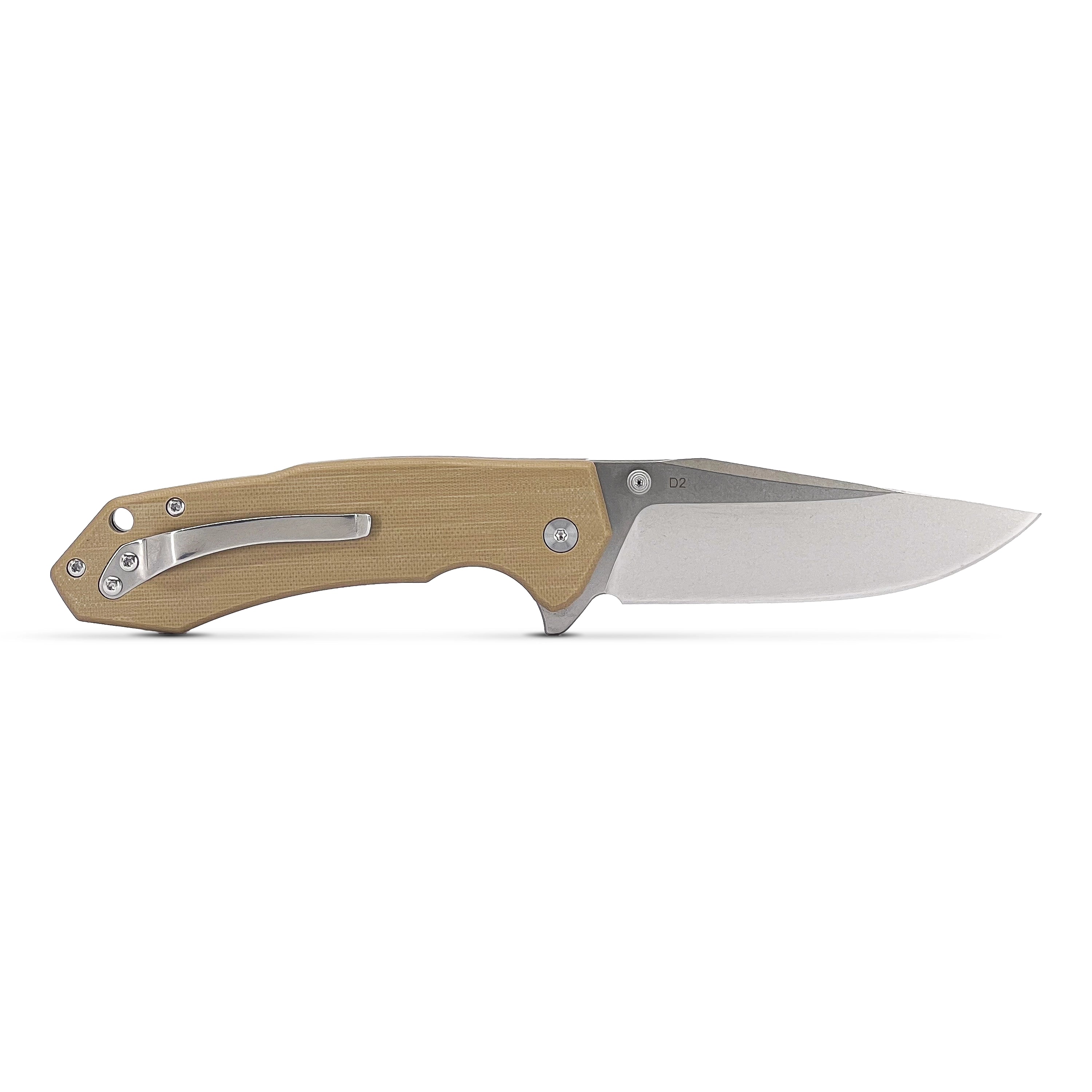 Outlaw - Button Lock (D2 blade & G10 Handle)